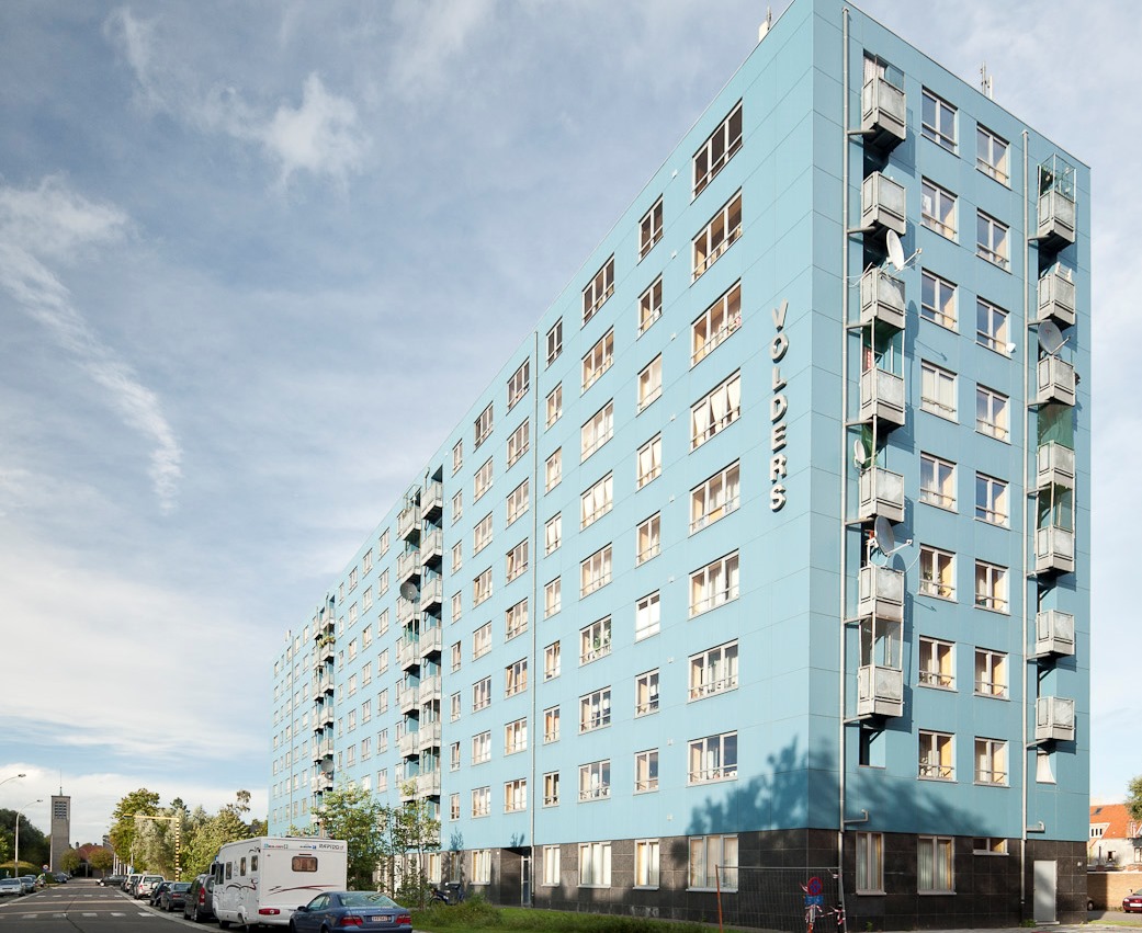 A. Vermeylenstraat - Residentie Volders Gevelbeeld appartementsgebouw Residentie Volders in de August Vermeylenstraat