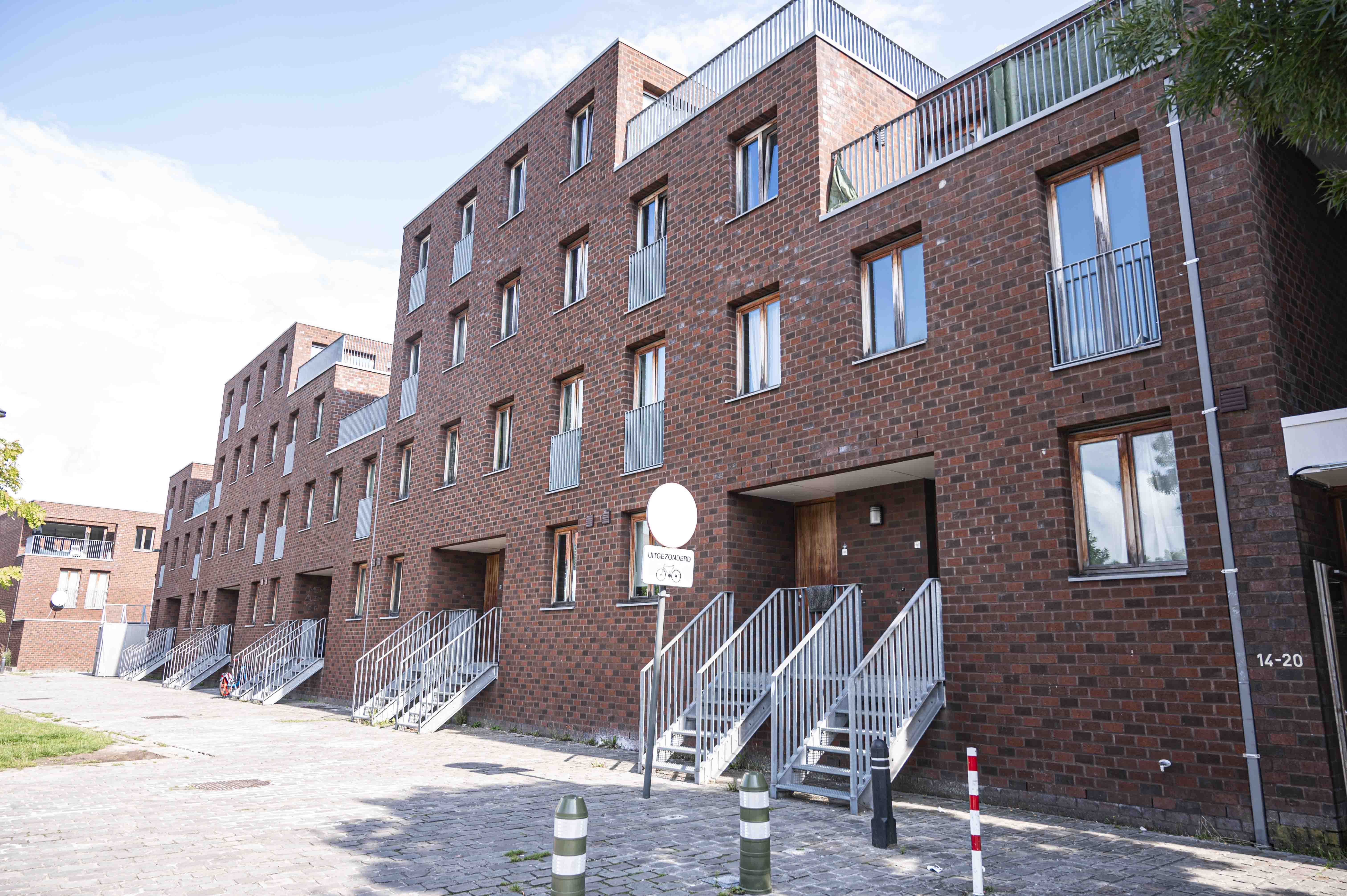 Acaciastraat 14-20 Gevelzicht appartementsgebouw Acaciastraat 14-20