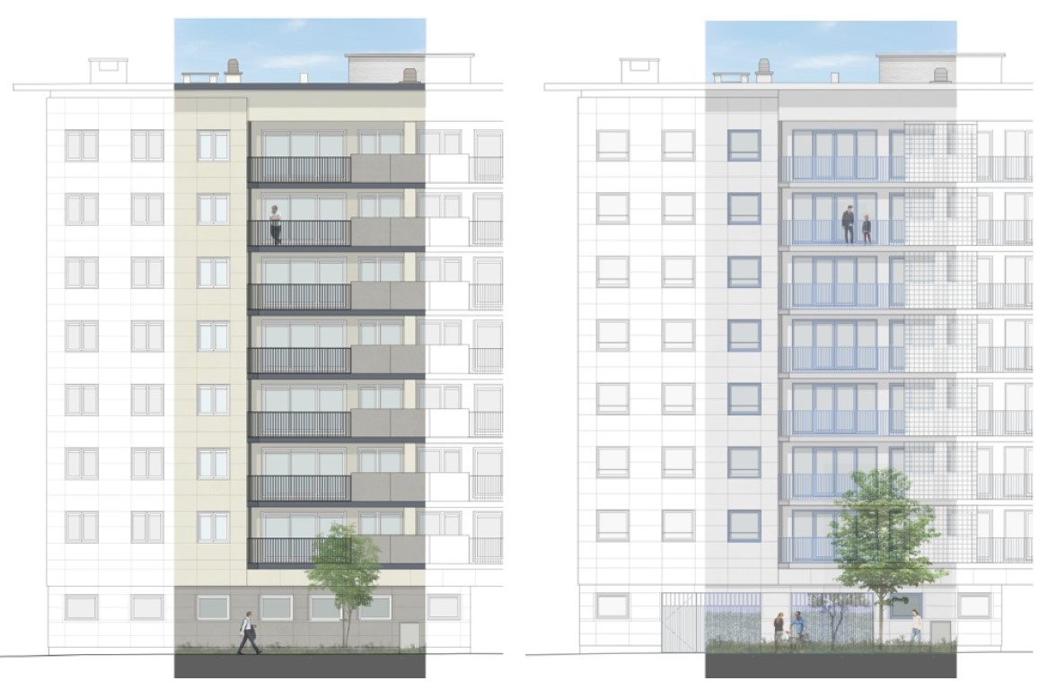 Centrumplein voor en na 