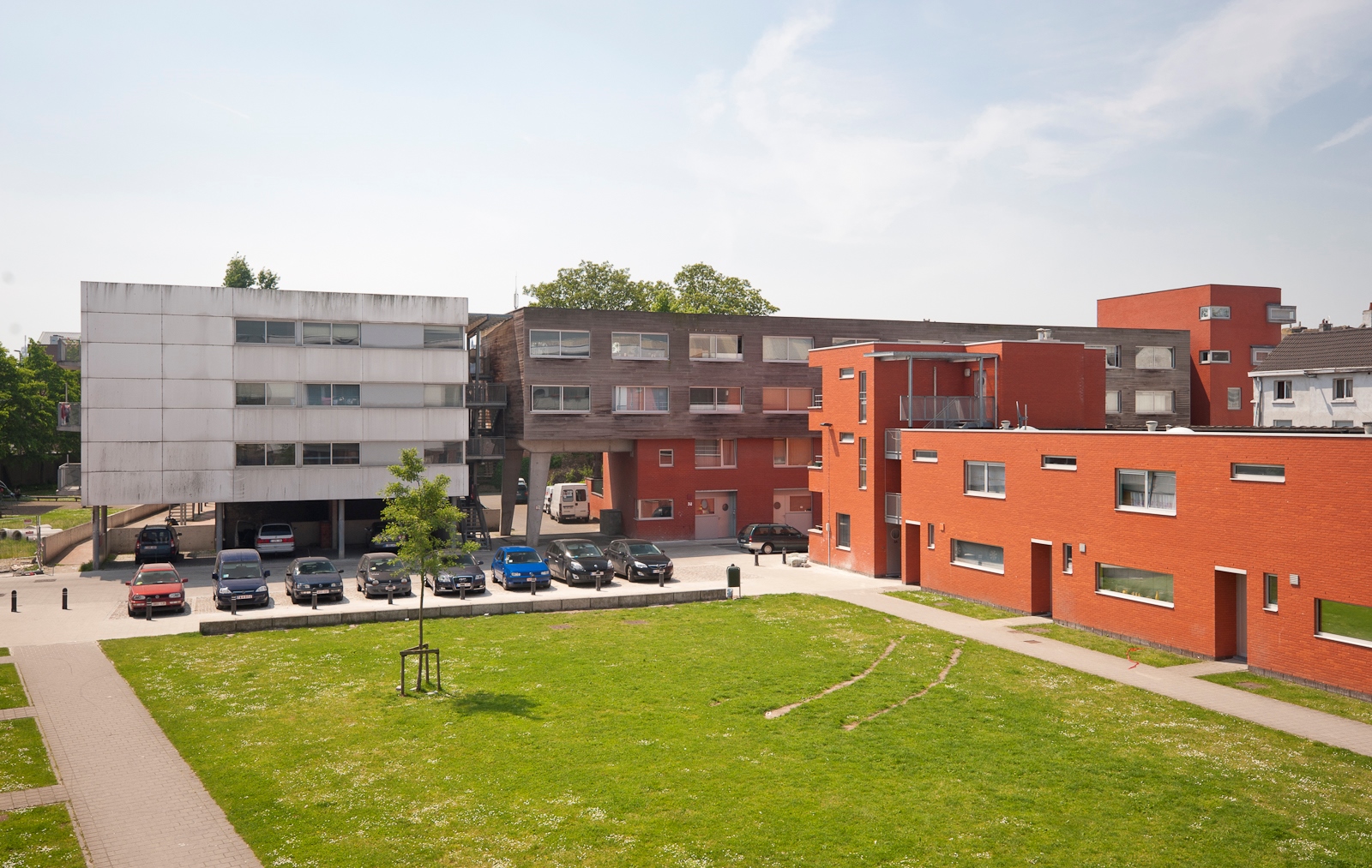 Désiré Fiévéstraat Gevelbeeld appartementsgebouw Désiré Fiévéstraat