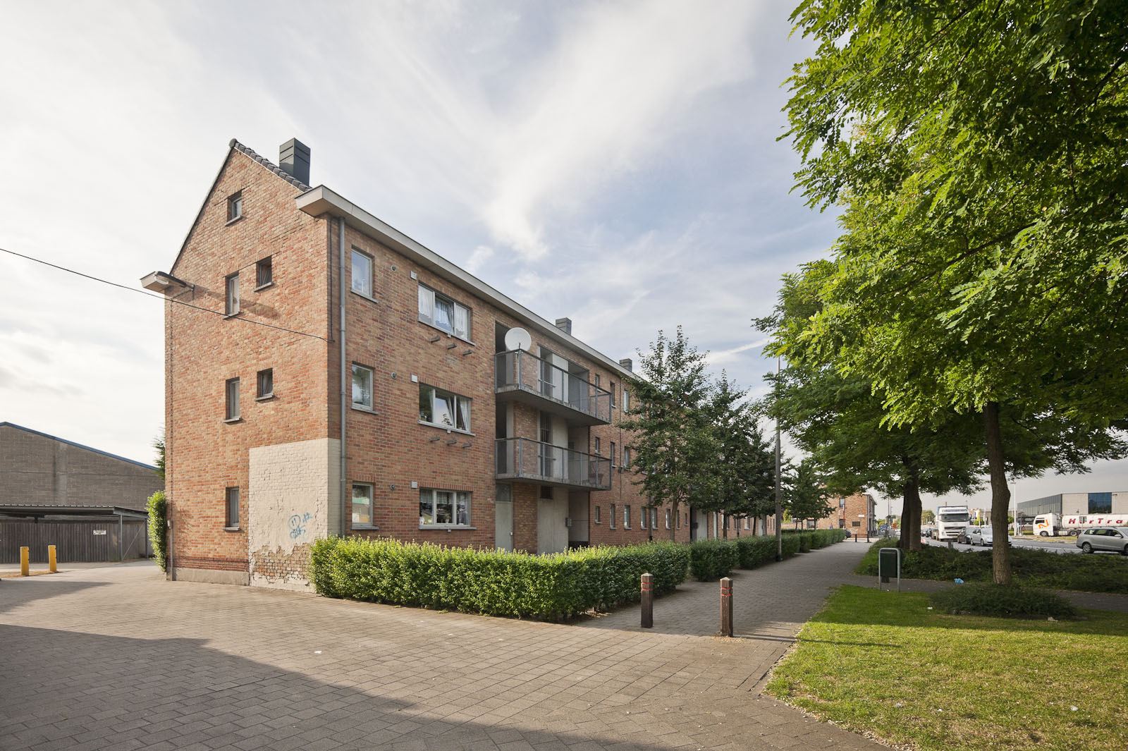 Duinkerkeplein Gevelbeeld van het appartementsgebouw Duinkerkeplein