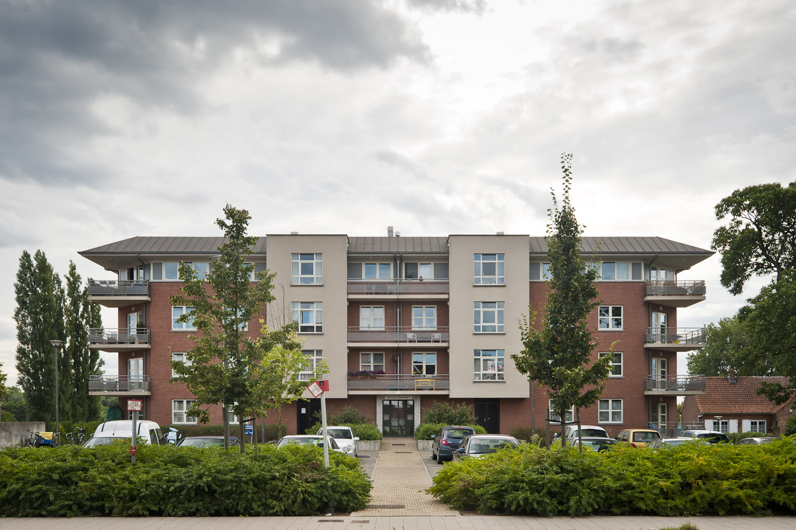 Hundelgemsesteenweg Gevelbeeld appartementsgebouwen Hundelgemsesteenweg