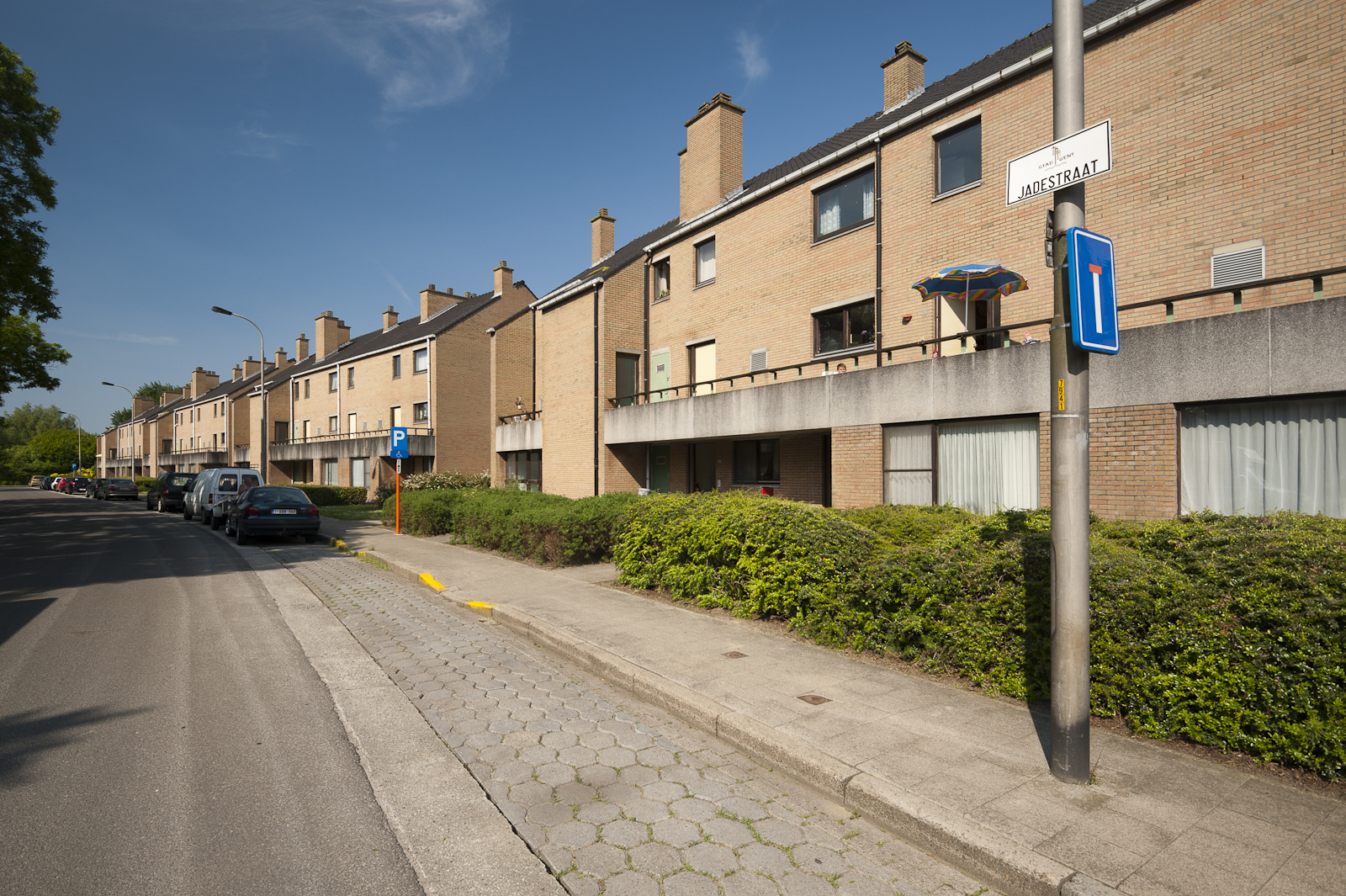 Jadestraat Gevelbeeld van de woningen in de Jadestraat
