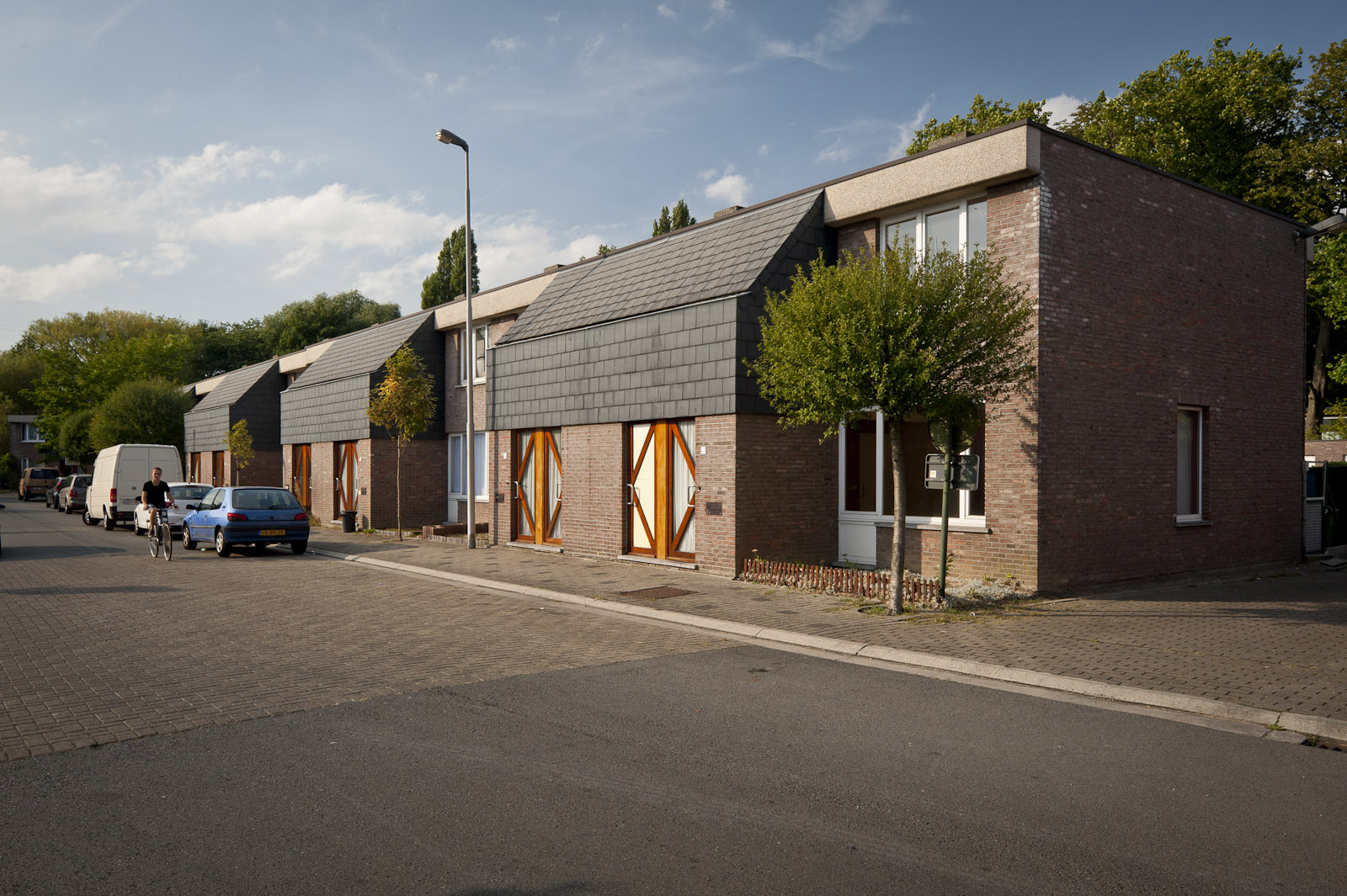Louis Cloquetstraat Gevelbeeld van de huizen in de Louis Cloquetstraat