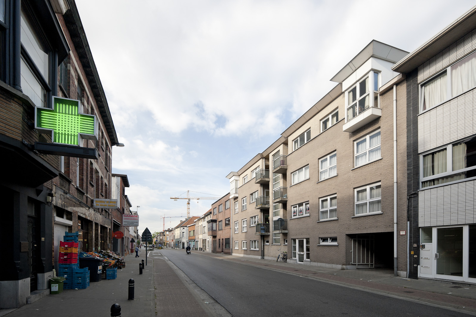 Meulestedesteenweg Gevelbeeld van de woningen in de Meulestedesteenweg