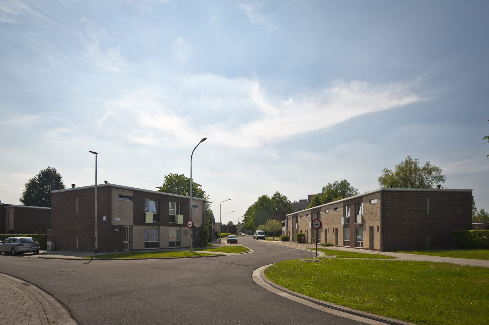 Gevelbeeld huizen in de Pinguïnstraat