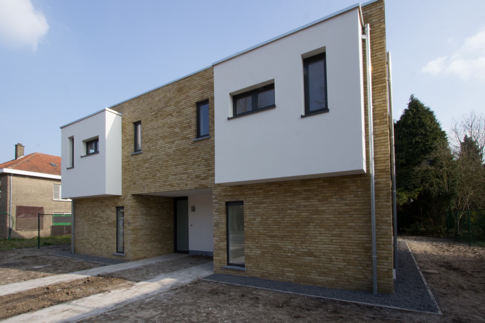 De Guchteneerestraat Gevelzicht van de huizen in de De Guchteneerestraat