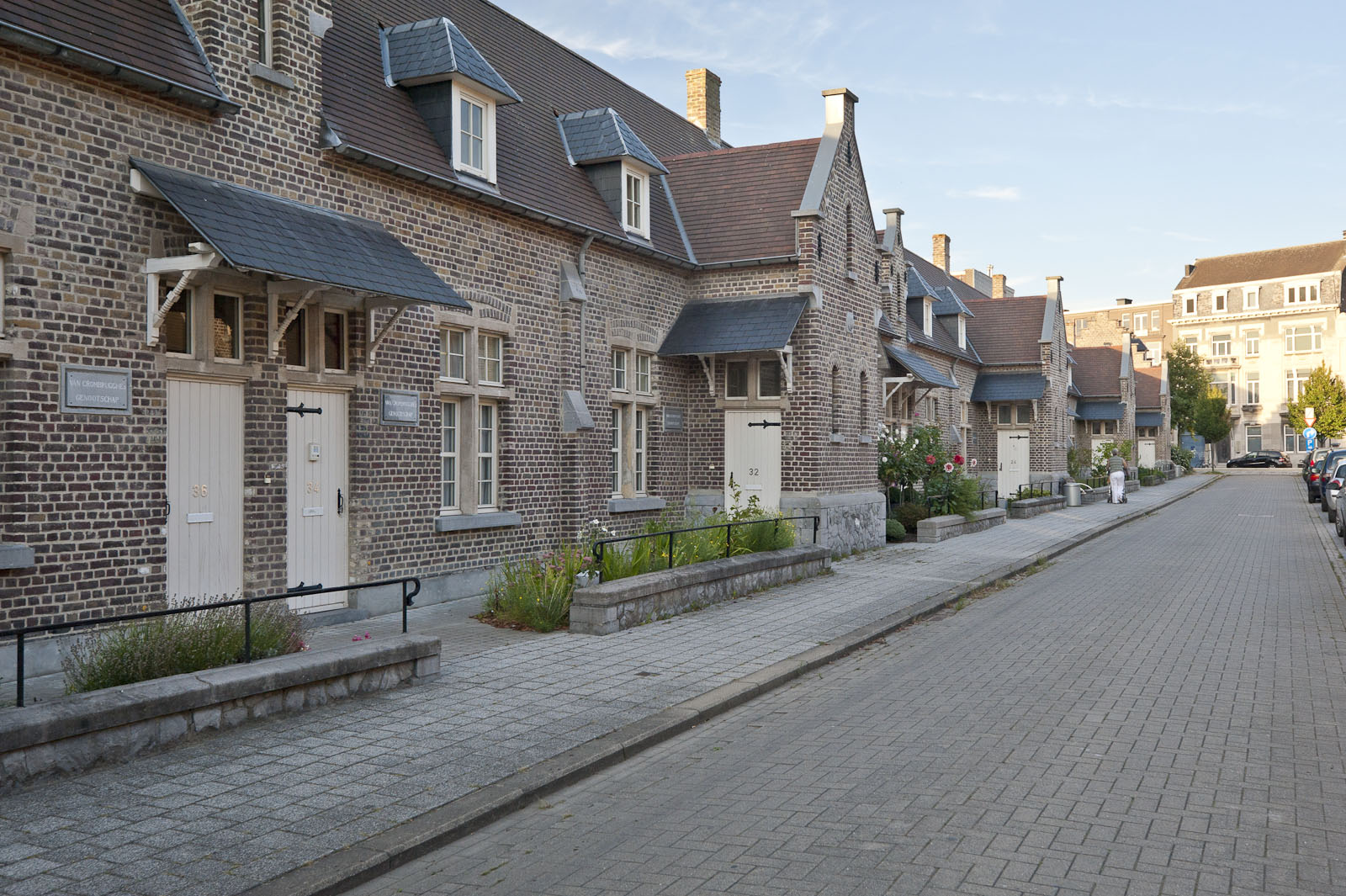 Prosper Claeysstraat Gevelbeeld huizen in de Prosper Claeysstraat