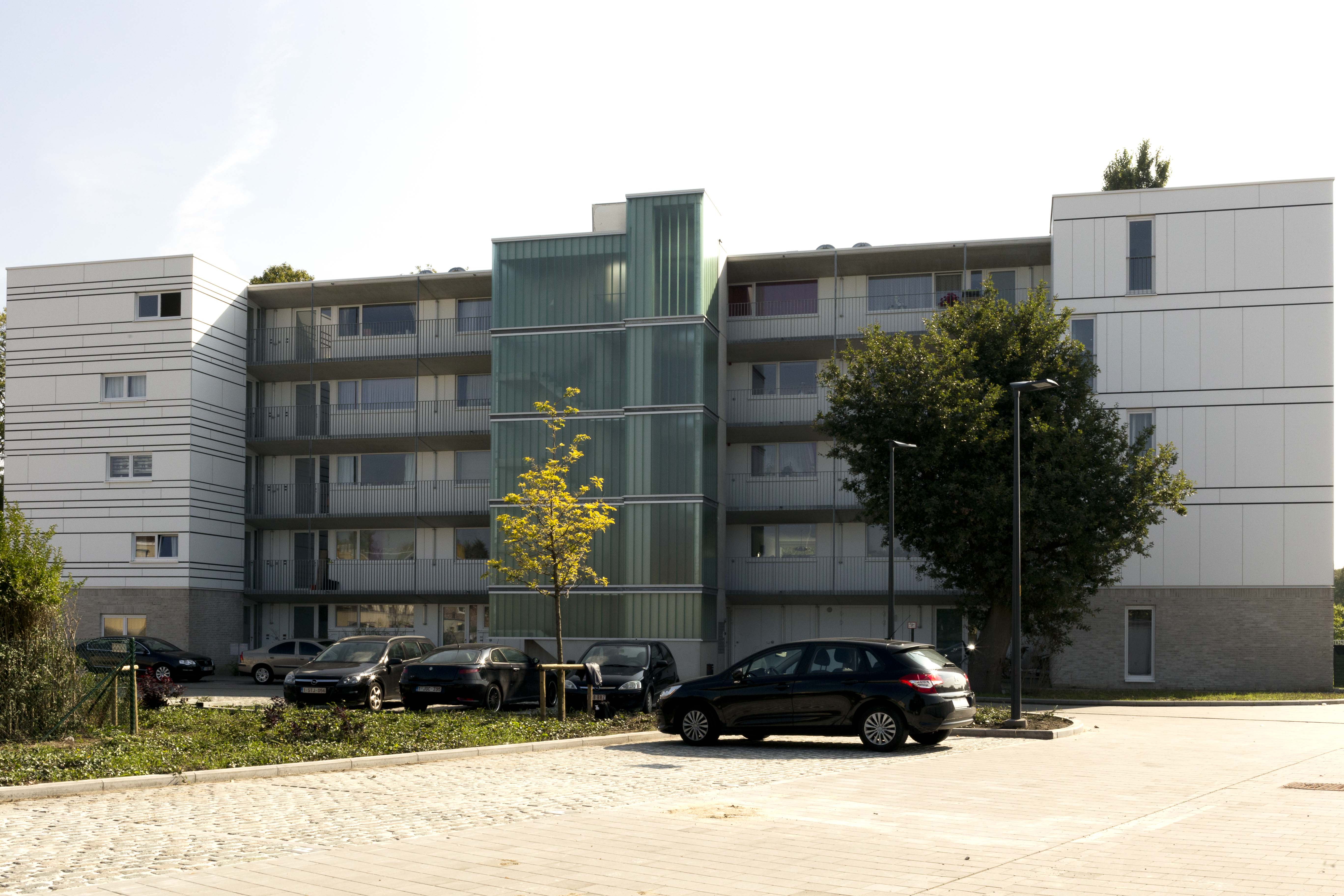 Sint-Bernadettestraat 242A-F Gevelbeeld van het appartementsgebouw in de Sint-Bernadettestraat 242