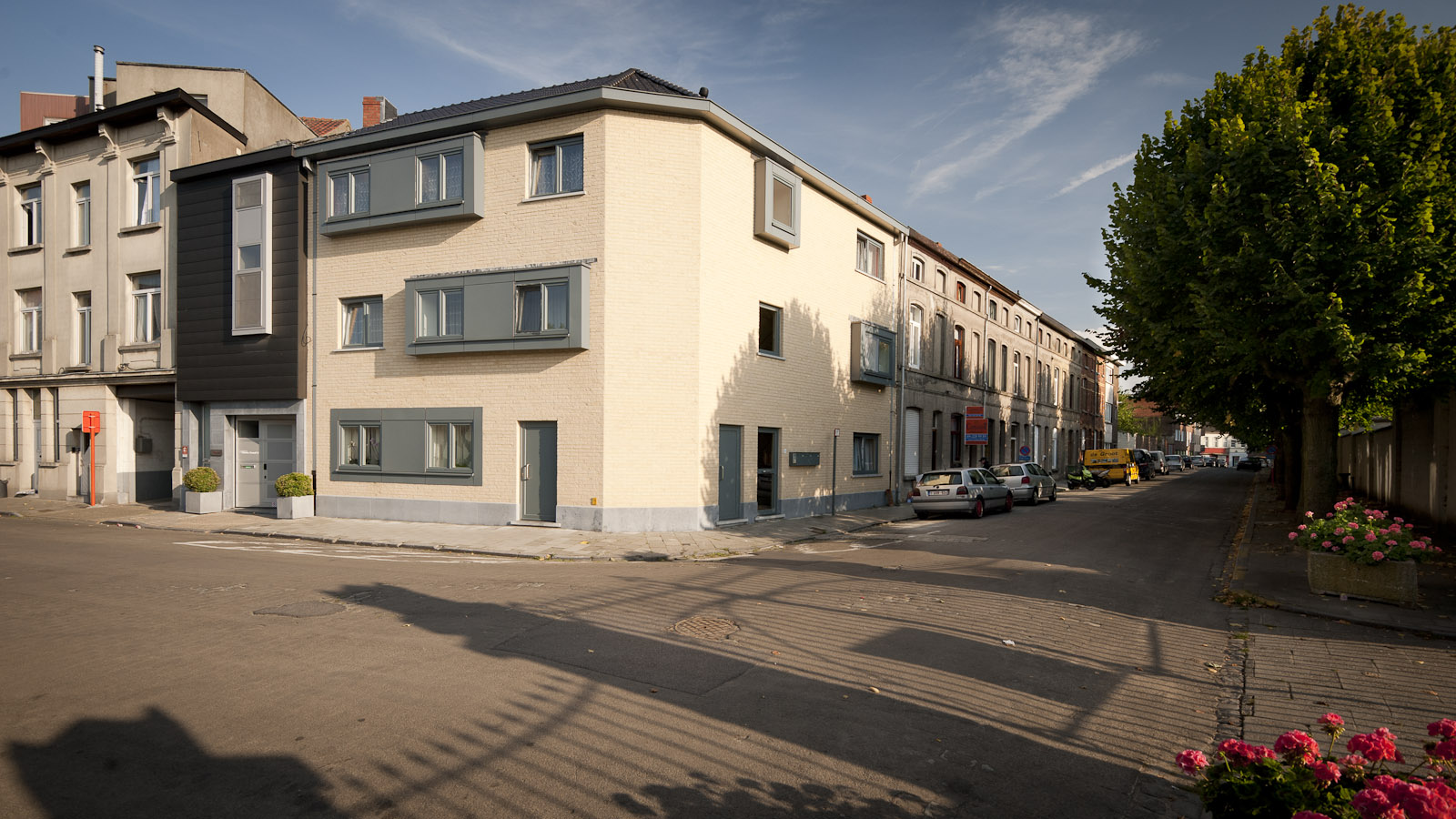 Verkortingsstraat Gevelbeeld appartementsgebouw in de Verkortingsstraat