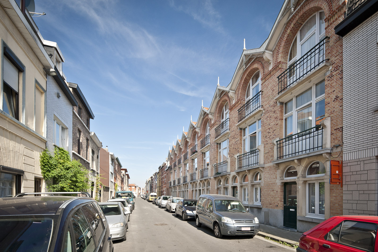 Zonnebloemstraat Gevelzicht appartementsgebouw in de Zonnebloemstraat